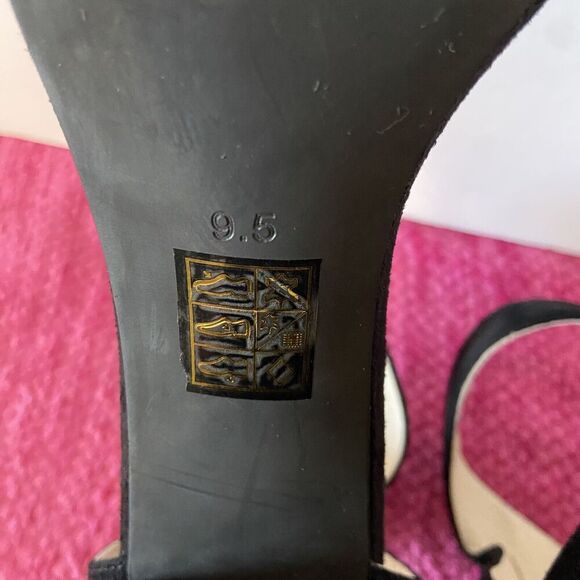 Jeffrey Campbell Lindsay Sandal Heels Black Suede Size 9.5 - Picture 11 of 14